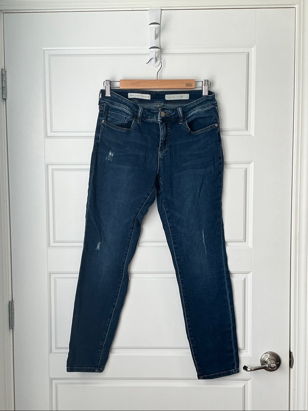 Pilcro and the Letterpress Dark Blue Skinny Jeans